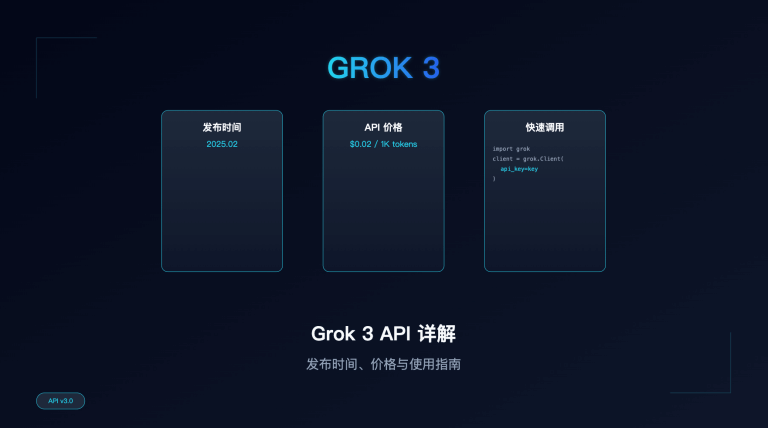 Grok 3 API 详解：发布时间、价格与使用指南 – 2025