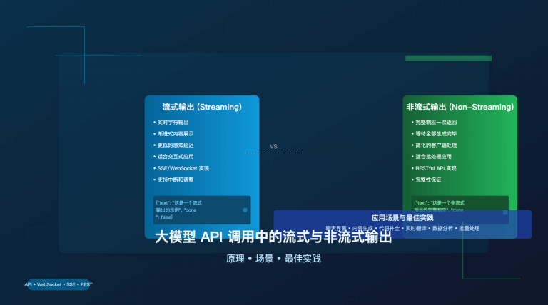 API 流式输出和非流式输出