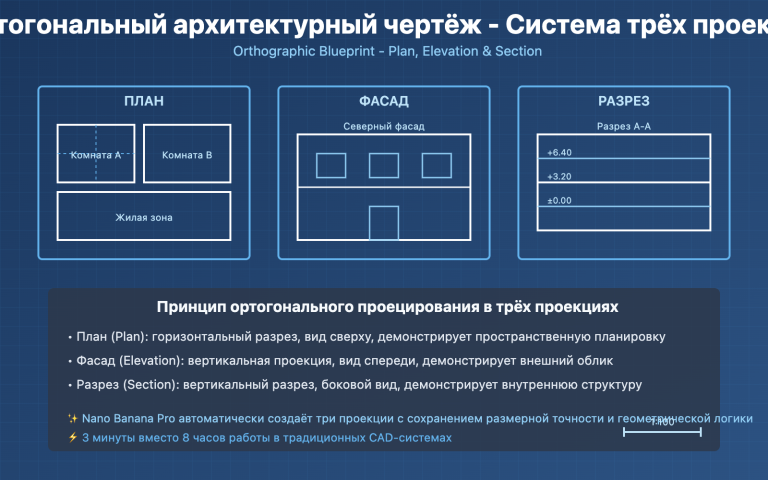 nano banana pro orthographic blueprint tutorial ru image 0 图示