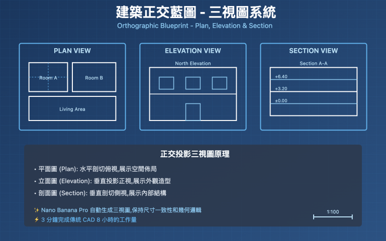 nano banana pro orthographic blueprint tutorial zh hant image 0 图示