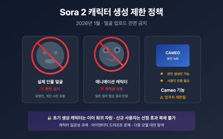 sora 2 character face restriction policy 2026 ko image 0 图示