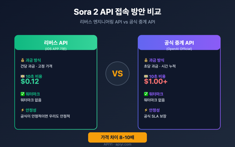 sora 2 reverse vs official api comparison ko image 0 图示