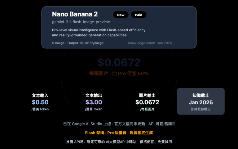 gemini 3 1 flash image preview ai studio api pricing zh hant image 0 图示