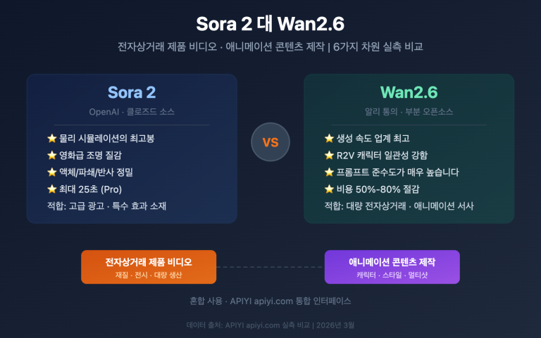sora 2 vs wan 2 6 ecommerce anime comparison ko image 0 图示