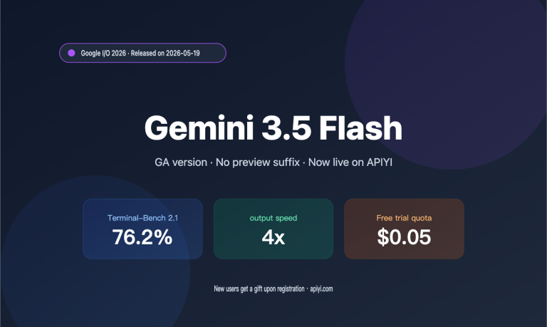 gemini 3 5 flash api launch on apiyi en image 0 图示