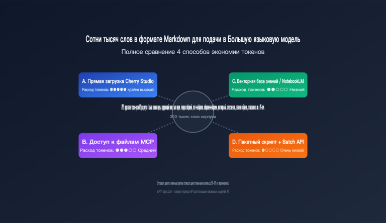 llm markdown corpus token saving 4 methods comparison ru image 0 图示