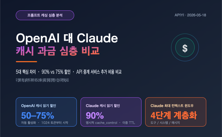 openai vs claude prompt caching pricing comparison ko image 0 图示