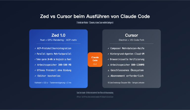 zed vs cursor claude code host comparison de image 0 图示