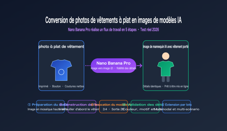 nano banana pro flat lay to model photo apparel workflow fr image 0 图示