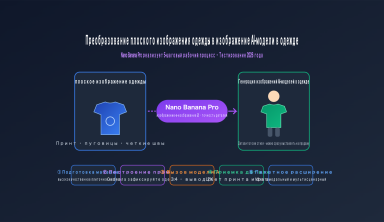 nano banana pro flat lay to model photo apparel workflow ru image 0 图示