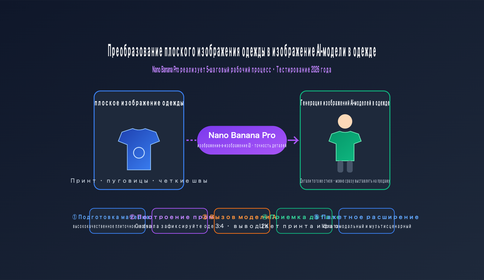 nano banana pro flat lay to model photo apparel workflow ru image 0 图示