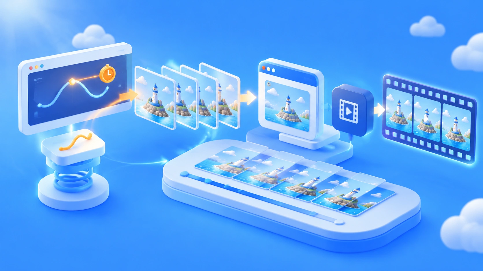 Claude cria vídeos sem depender de um modelo de vídeo: 1 função temporal + renderização quadro a quadro em 4 etapas, o princípio explicado de uma vez por todas