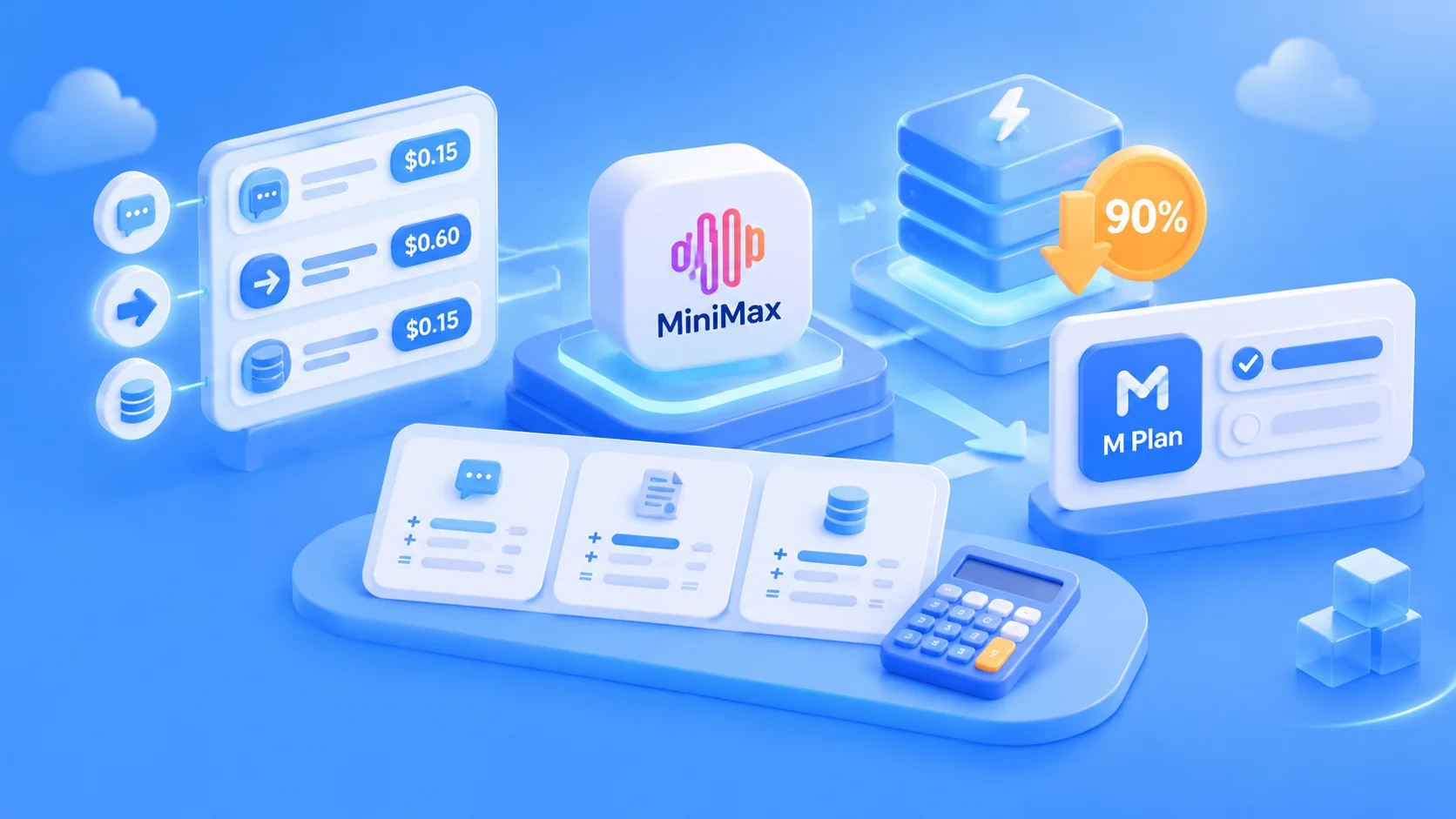 MiniMax M3.1 Flash: Preise vollständig erklärt – wie $0.15/$0.60 berechnet werden, 90 % Ersparnis durch Caching, 3 Rechenbeispiele und die Wahl zwischen nutzungsbasierter API und M Plan